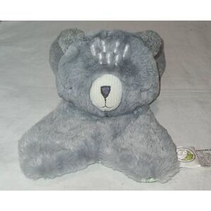 Animal Adventure Lovey Gray Bear Crinkle Security Blanket Plush Soft green back